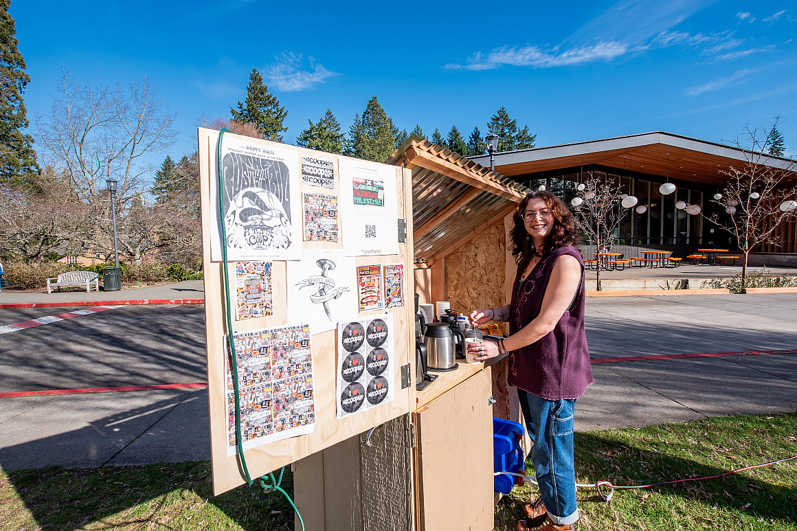 Stop by the Coop cart for a pay-what-you-will cup of coffee!