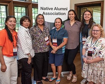 Members of the newly-reformed Native Alumni Association gather during Alumni Weekend in 2023.
