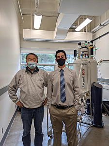 Jordan Gonzalez with Professor Kuo