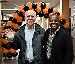 John Hancock poses with Robin Holmes Sullivan.