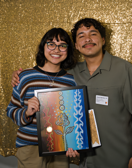 A photo of Dianara and Jesus after the IDEA Catalyst Awards.