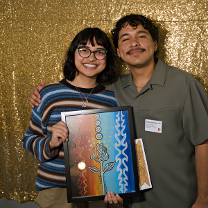 A photo of Dianara and Jesus after the IDEA Catalyst Awards.