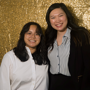 A photo of CJ and Amy after the IDEA Catalyst Awards.