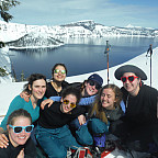 Crater Lake in the snow
