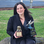 Eden Kenney with the Brent Northup award for outstanding season long competition and Shark award for outstanding competitor at the Dugaw ...