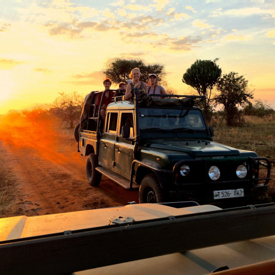 Professor Ken Clifton leading a safari in Tarangire.