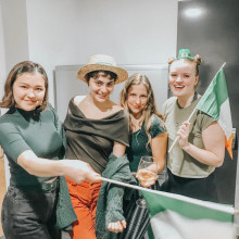 My roommates and I on Saint Patrick's Day