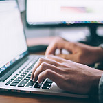Writing at a computer