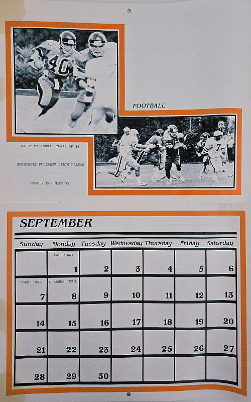 1986 Athletics Calendar