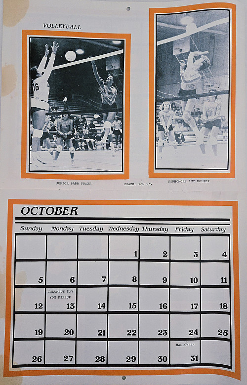 1986 Athletics Calendar