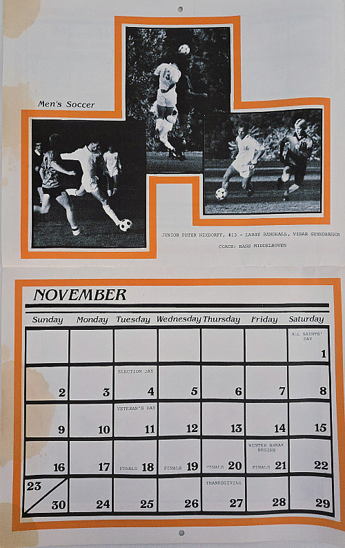 1986 Athletics Calendar