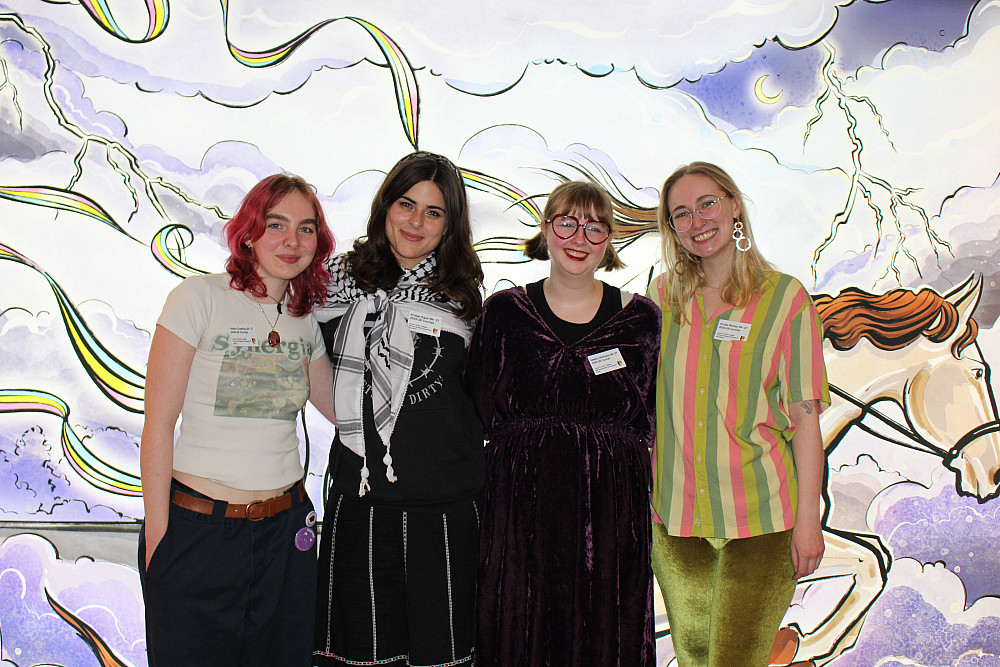 Symposium co-chairs at the Transgressors exhibition in the Hoffman Gallery