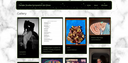 Gender Studies Symposium virtual art show gallery
