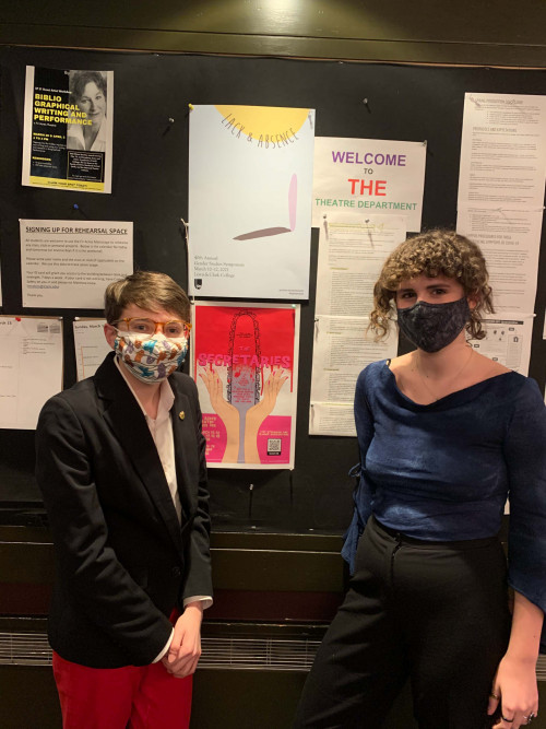 Co-chairs Phoenix Bruner and Kendall Arlasky at the Secretaries Performance