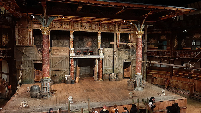 Inside the Globe Comedy of Errors.