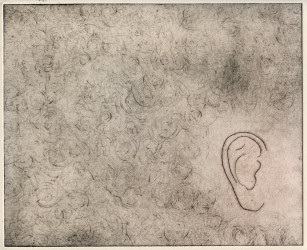 Tammy Jo Wilson - Listening - Dry point on paper