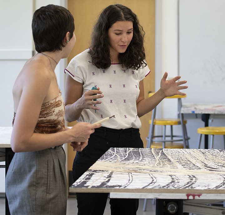 Studio Art majors get to explore their creative side and ponder key critical questions and themes about artistic practice.