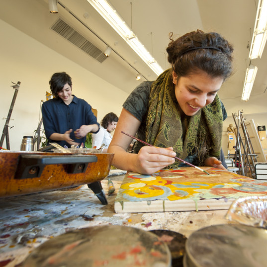 Student painting.