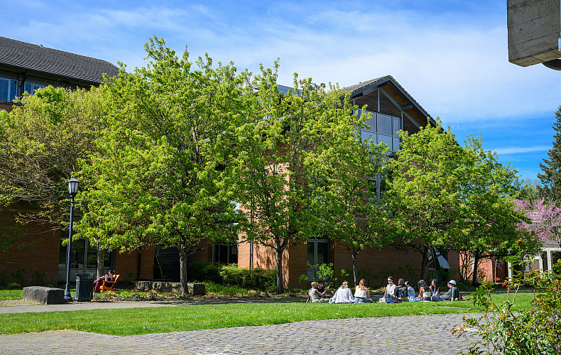 Our students love hanging outside J.R. Howard--one of two Howard Halls on campus!