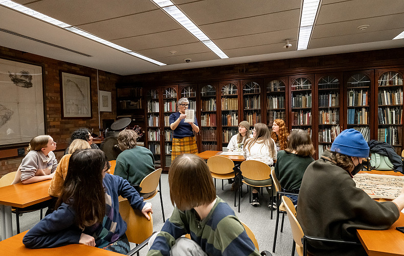 History comes alive in our Medieval Manuscripts course and our library's rare book room is the perfect setting.