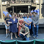 Students in Theatre 249 are able to get a peek behind the curtain on tours led by OSF staff.