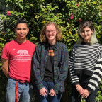 Sherlock Ortiz BA '20, Adriana Rogers BA '19, and Anna Schall BA '20