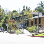 Exterior view of renovated halls.