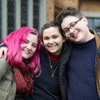 42nd annual Gender Studies Symposium cochairs (left to right): Sofia Reeves BA '23, Julia Salomone BA '23, Eli Bricknell BA '23