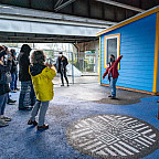 Zack Hart standing in front of the blue hub of Hygiene4All.