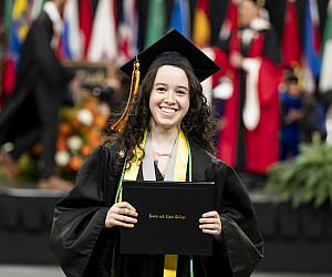 Gila Winefeld BA '23--a neuroscience scholar, dancer, and mental health advocate--won Lewis & Clark's highest honor, the Re...