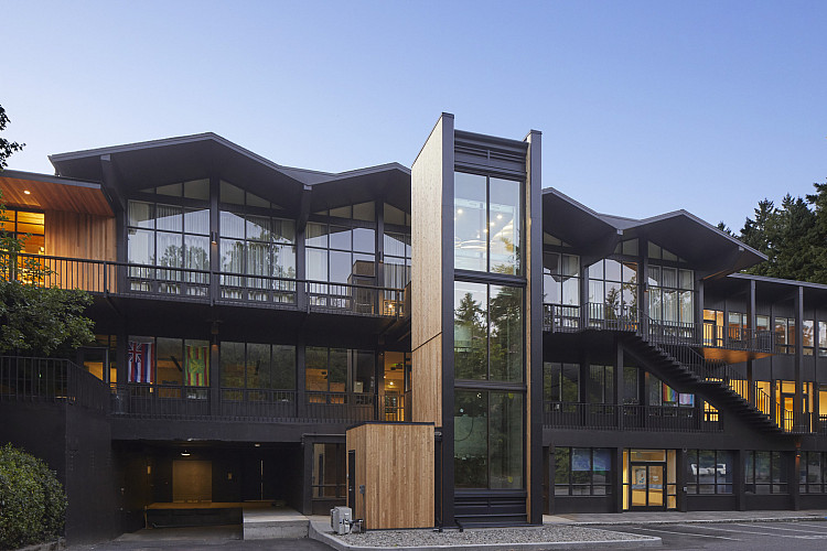 Exterior shot of the building.