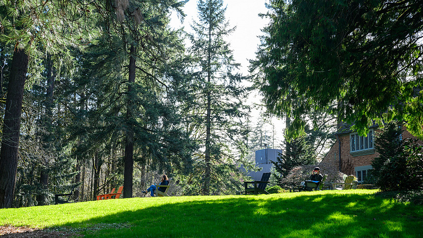 Soak in campus life in our beautiful Pacific Northwest environment.
