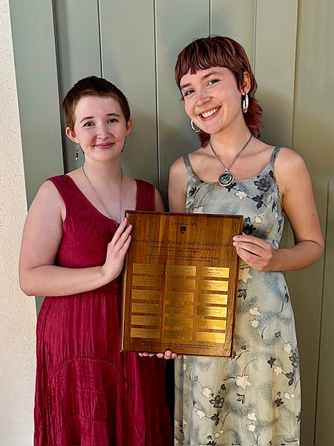 Zoë Smith and Burton Scheer, 2024-25 Winners of the Dorothy Berkson writing award in gender studies