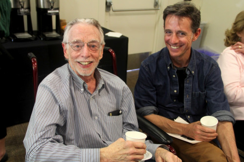 Mike Berkson (L) and his son David Berkson