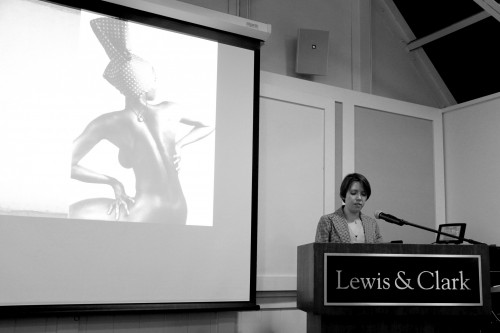 2016 award winner Angie Epifano presenting her essay, “A Veiled Revolution: The Photographs of Angèle Etoudi Essamba.