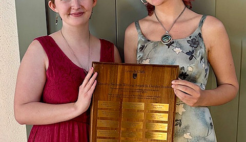 Zoë Smith and Burton Scheer, 2024-25 Winners of the Dorothy Berkson writing award in gender studies