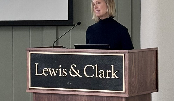 woman at podium